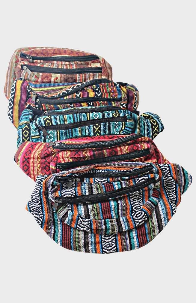 Ganesh Himal Trading - Wholesale Belt Bag - Unisex - Gyari Stripe Sling Bag Large4