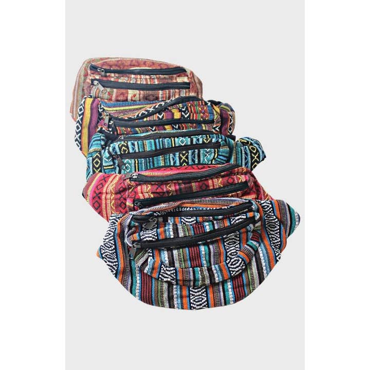 Ganesh Himal Trading - Wholesale Belt Bag - Unisex - Gyari Stripe Sling Bag Large4