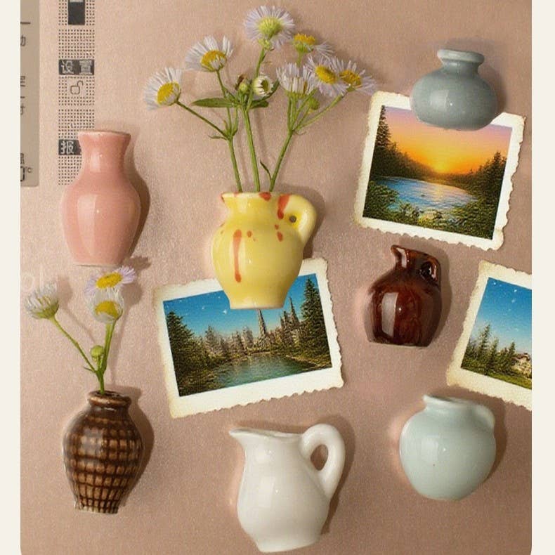 Otterware - Wholesale Magnet - Novelty Miniature Flower Pot Magnets (Hand-Painted Look)15