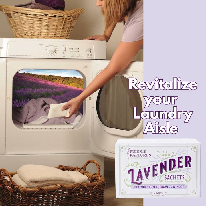 Purple Pastures Lavender Farm, Inc. - Wholesale Laundry Detergent Powder/Pods - Lavender Dryer Sachets | Dryer Bags | Dryer Sheets | Natural4
