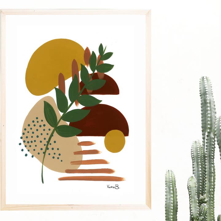 Stampa botanica astratta per la vendita all'ingrosso da parte di Selah&Bloom