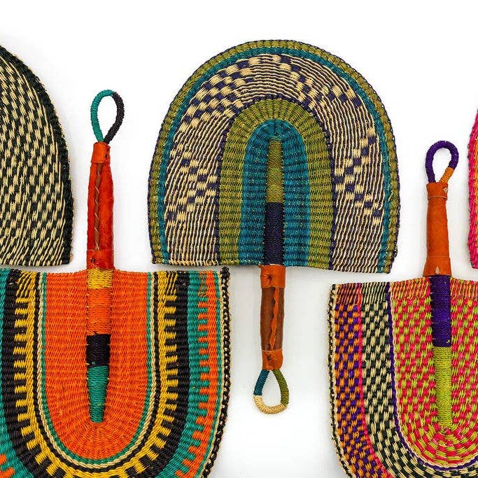 Gitzell FairTrade - Venta al por mayor Papel pintado 3D - Ventilador de Mano de Hierba1