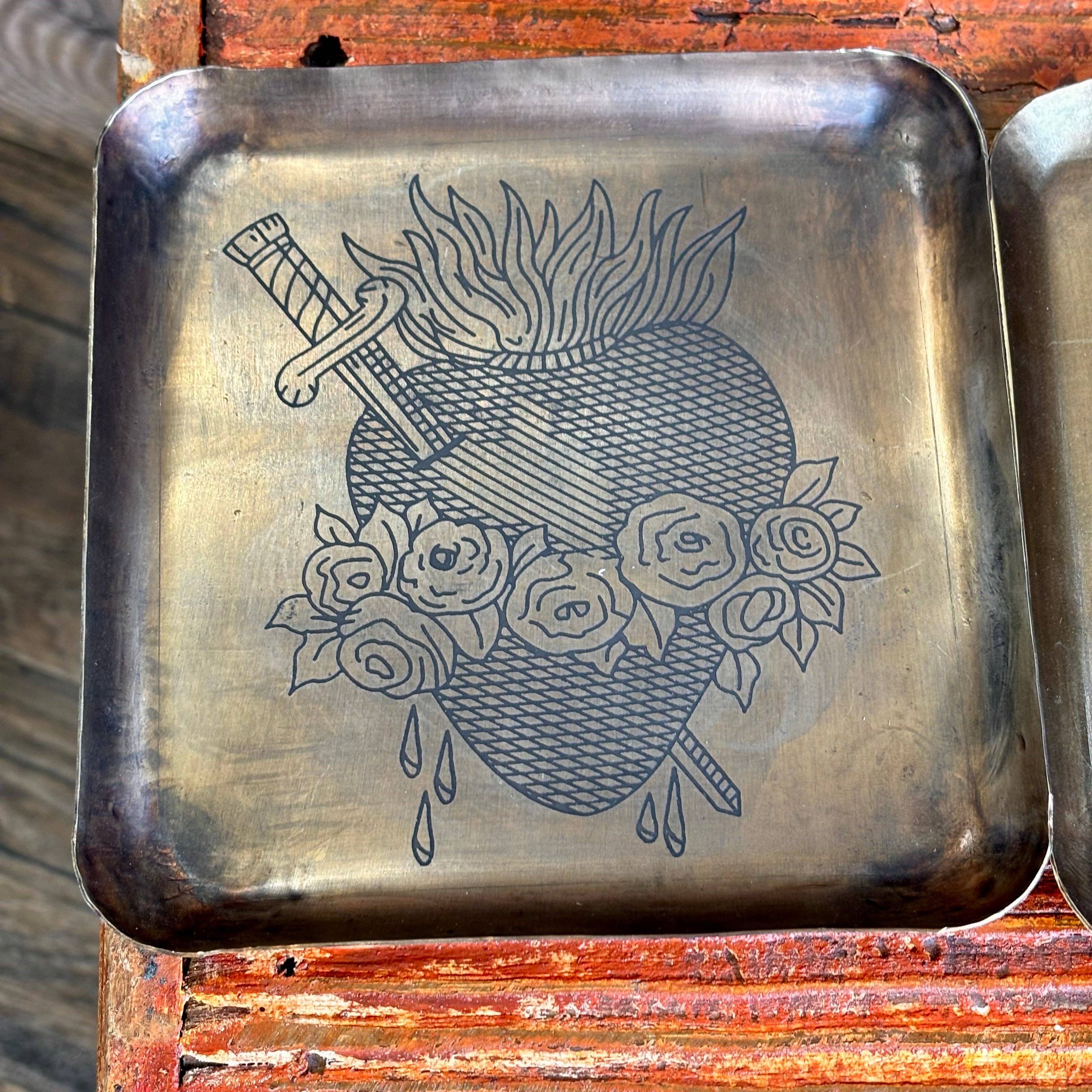 Love and Honor Jesus LLC - Vendita all'ingrosso Vassoi decorativi - Vassoi 15x15 cm con Cuori della Sacra Famiglia5