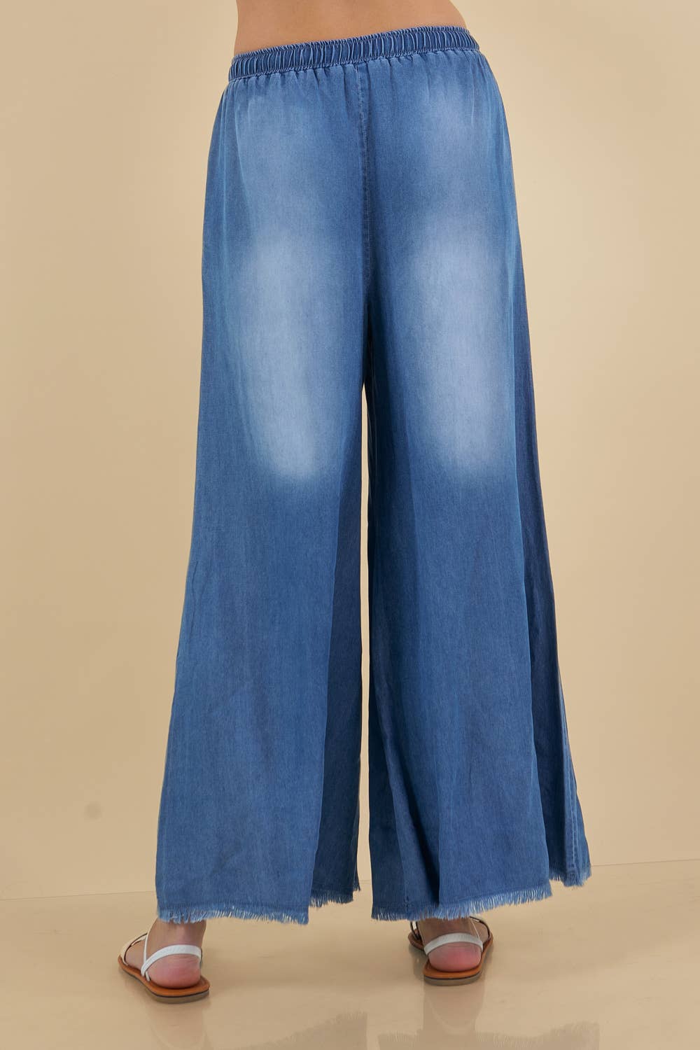 WIDE LEG DENIM PANTS- 8702P for wholesale on Faire2