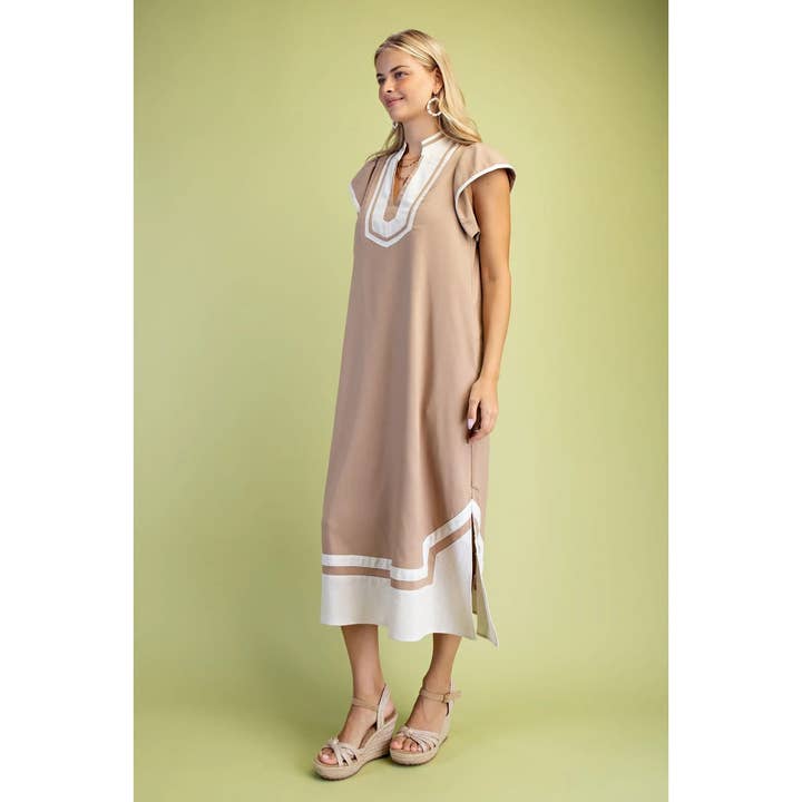 STYLE USA - Wholesale Dress - Women's - NEW V-Neck Midi Dress8