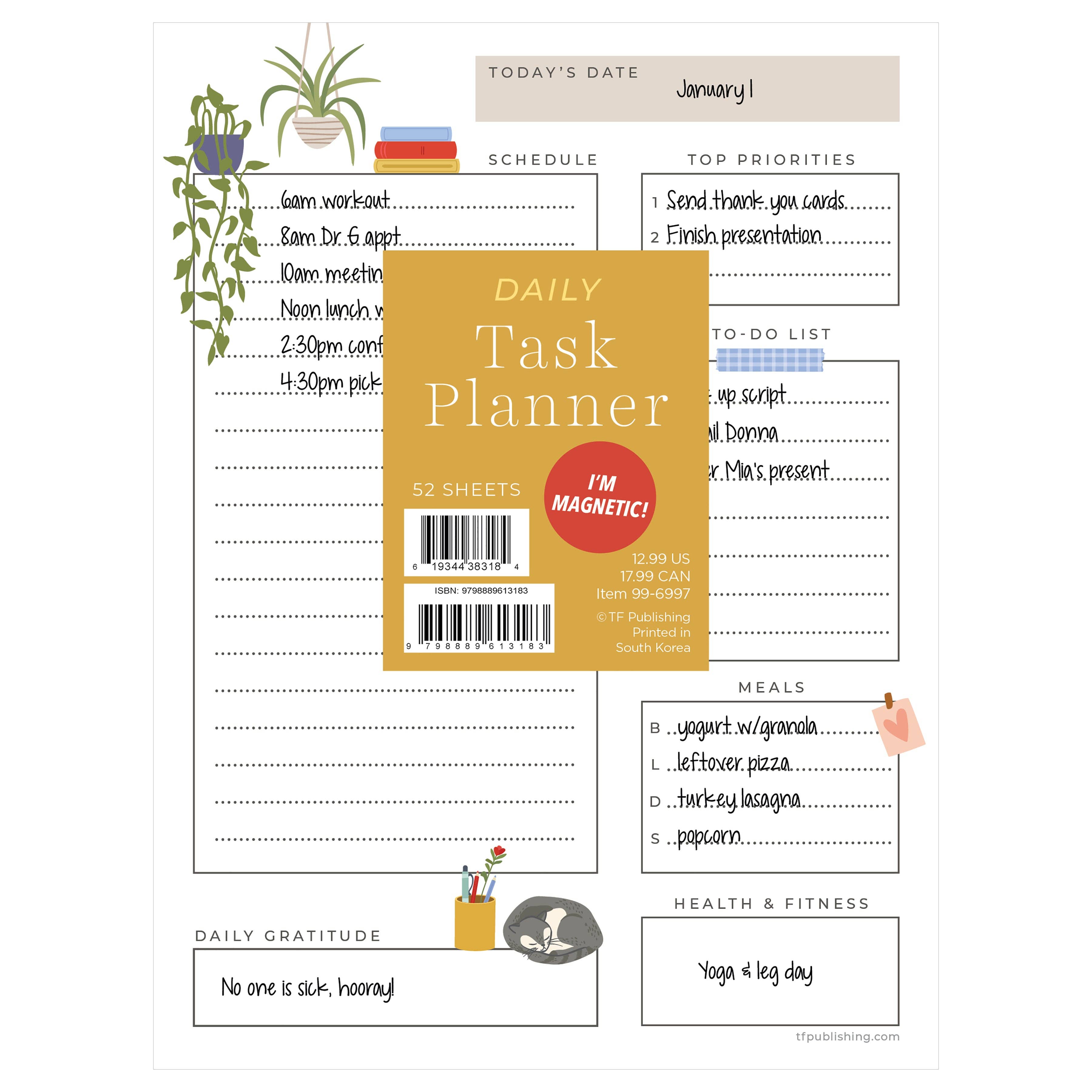 TF Publishing - Paper Goods - Wholesale Planner - Everyday Daily Task Pad - Magnetic2