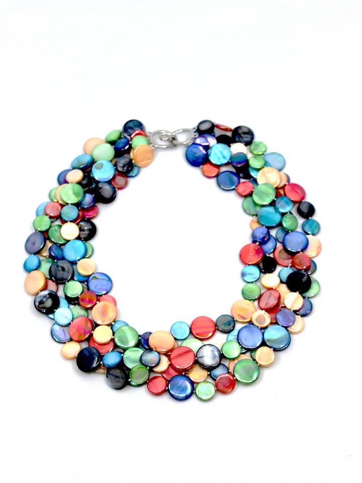 382052 - Beach Escape 5 Strand MOP Necklace for wholesale by Sea Lily