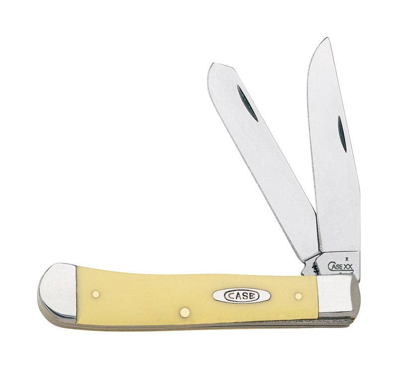 Everyday Supply Co - Wholesale Pocket Knife/Holder - Case Trapper Yellow Pocket Knife 4.13" Chrome Vanadium0