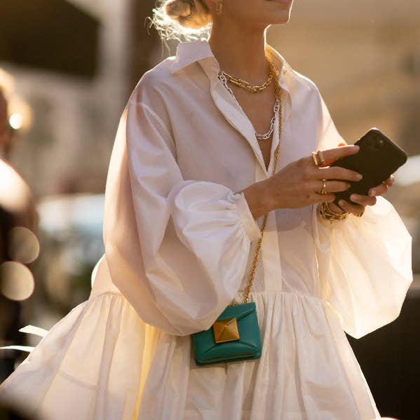 Urban Puff Sleeves Buttoned Split-Joint Solid Color Lapel Mini Dresses Shirt Dress for wholesale by UZ Wholesale Store