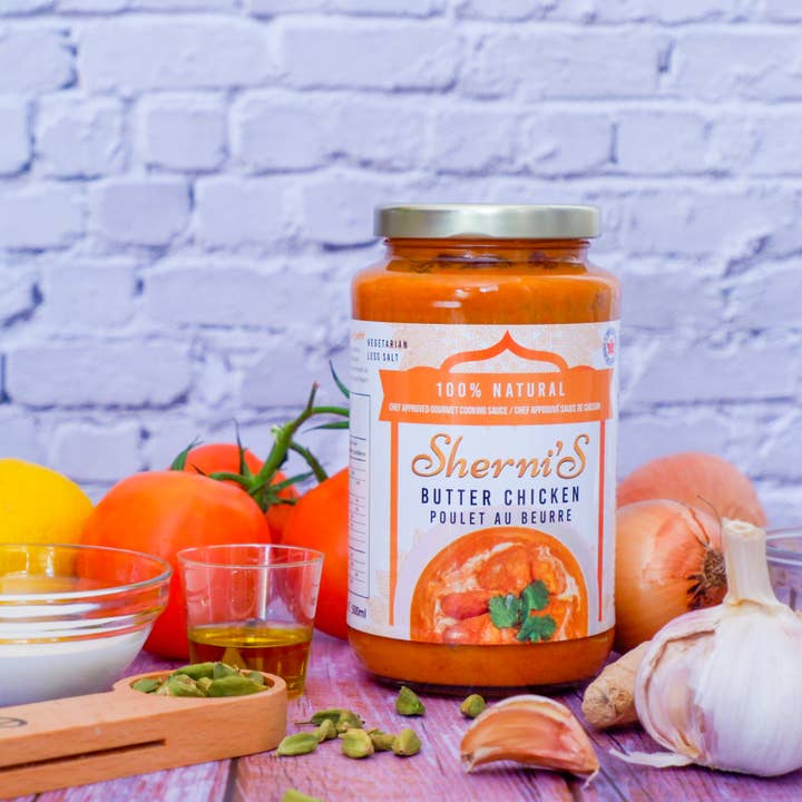Sauce au poulet au beurre de Sherni's pour la vente par The Canadian Foods Distribution