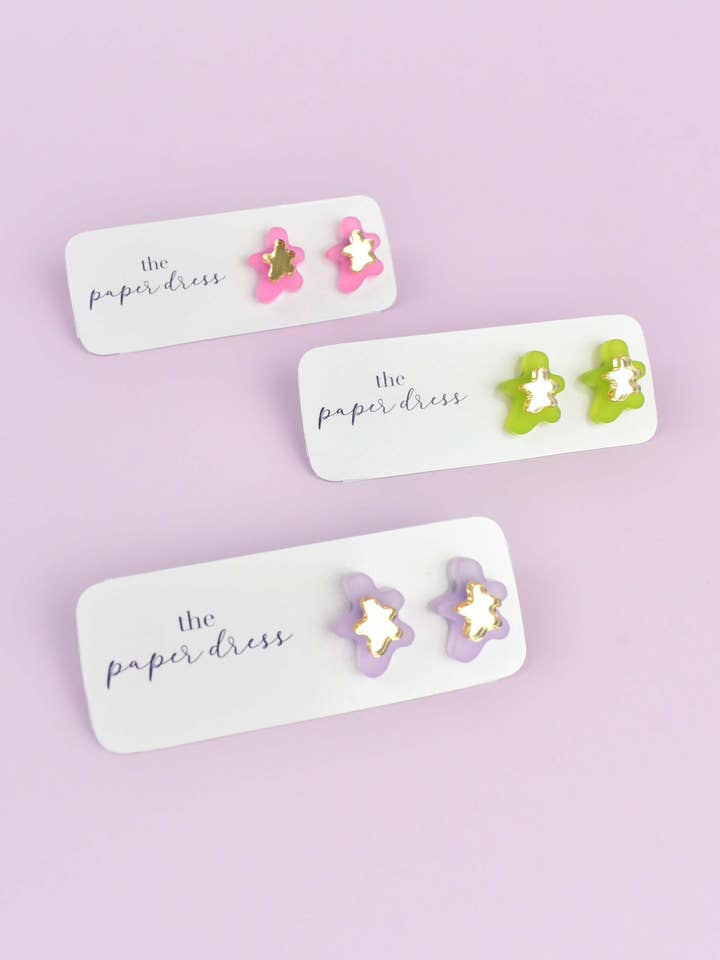 DOODLE 2 STUD EARRINGS for wholesale by The Paper Dress