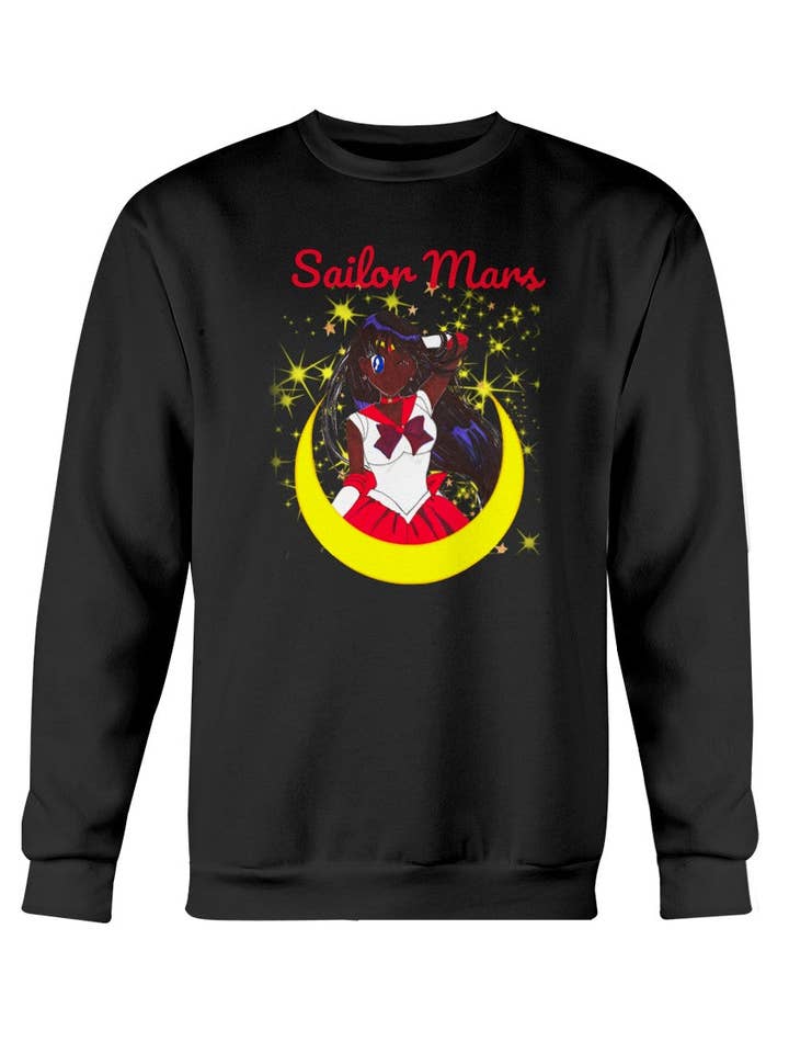 Black Sailor Mars Sweatshirt for wholesale by D. Ridley Designs