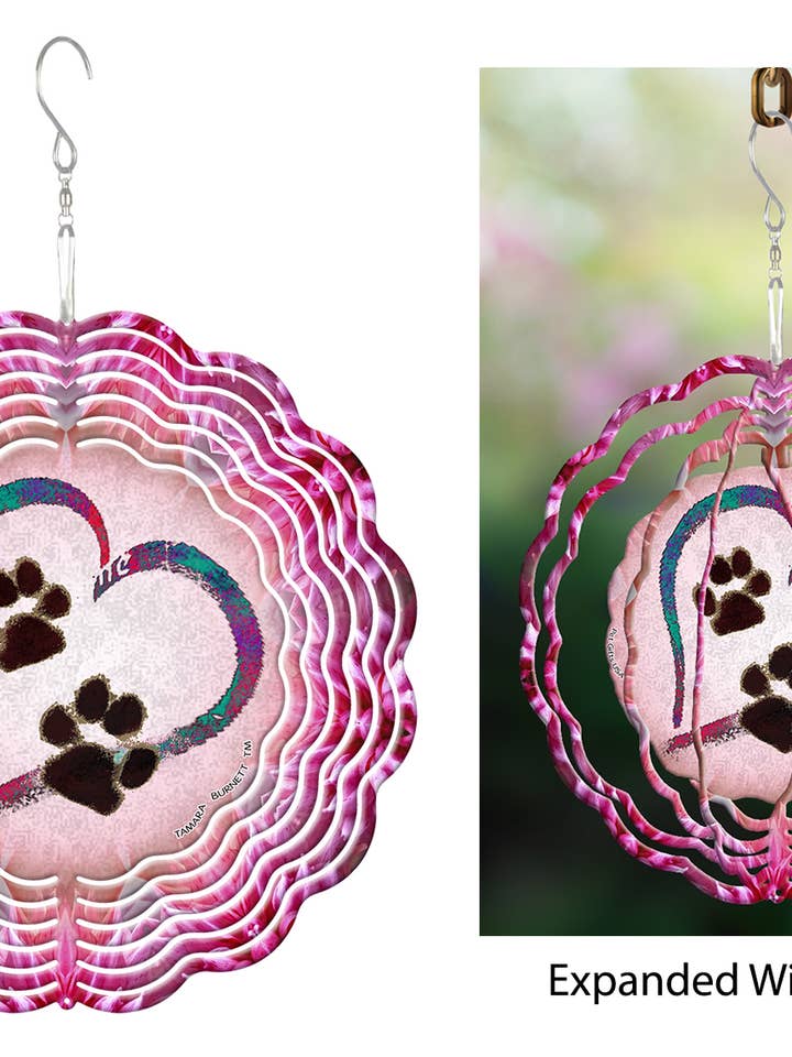 Impronte Rosa Sul Mio Cuore - Girandola di Vento per la vendita all'ingrosso da parte di Pet Gifts USA, LLC