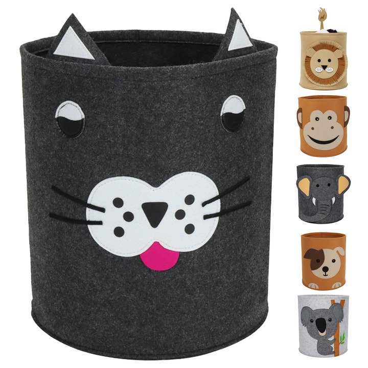 Cestino portaoggetti per cameretta dei bambini, motivo: gatto per la vendita all'ingrosso da parte di De Kleine Jungle