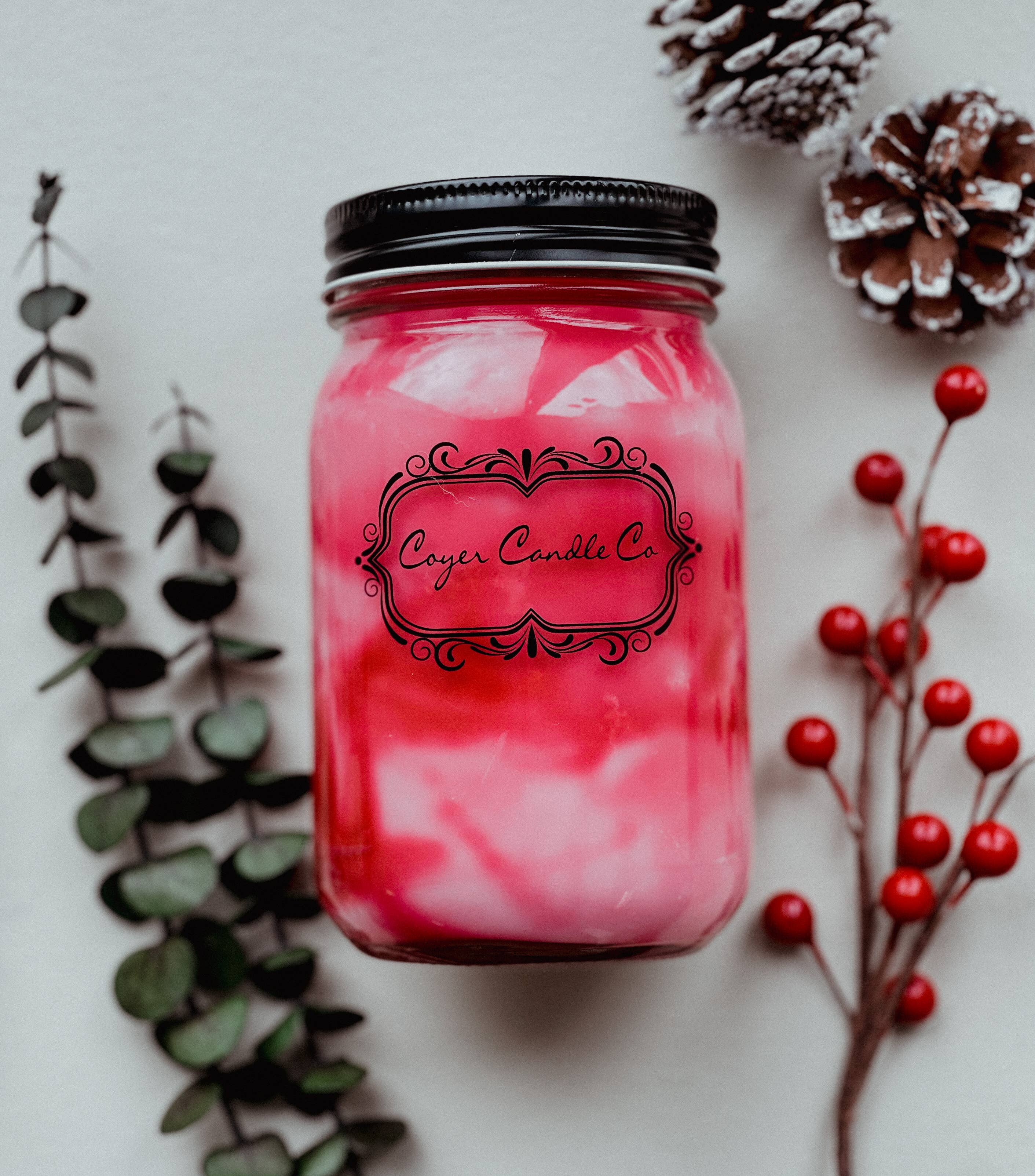 Coyer Candle Co. - Wholesale Jar/Filled Candle - 16 oz Pint Mason Jar Candles - Winter & Christmas Collection0