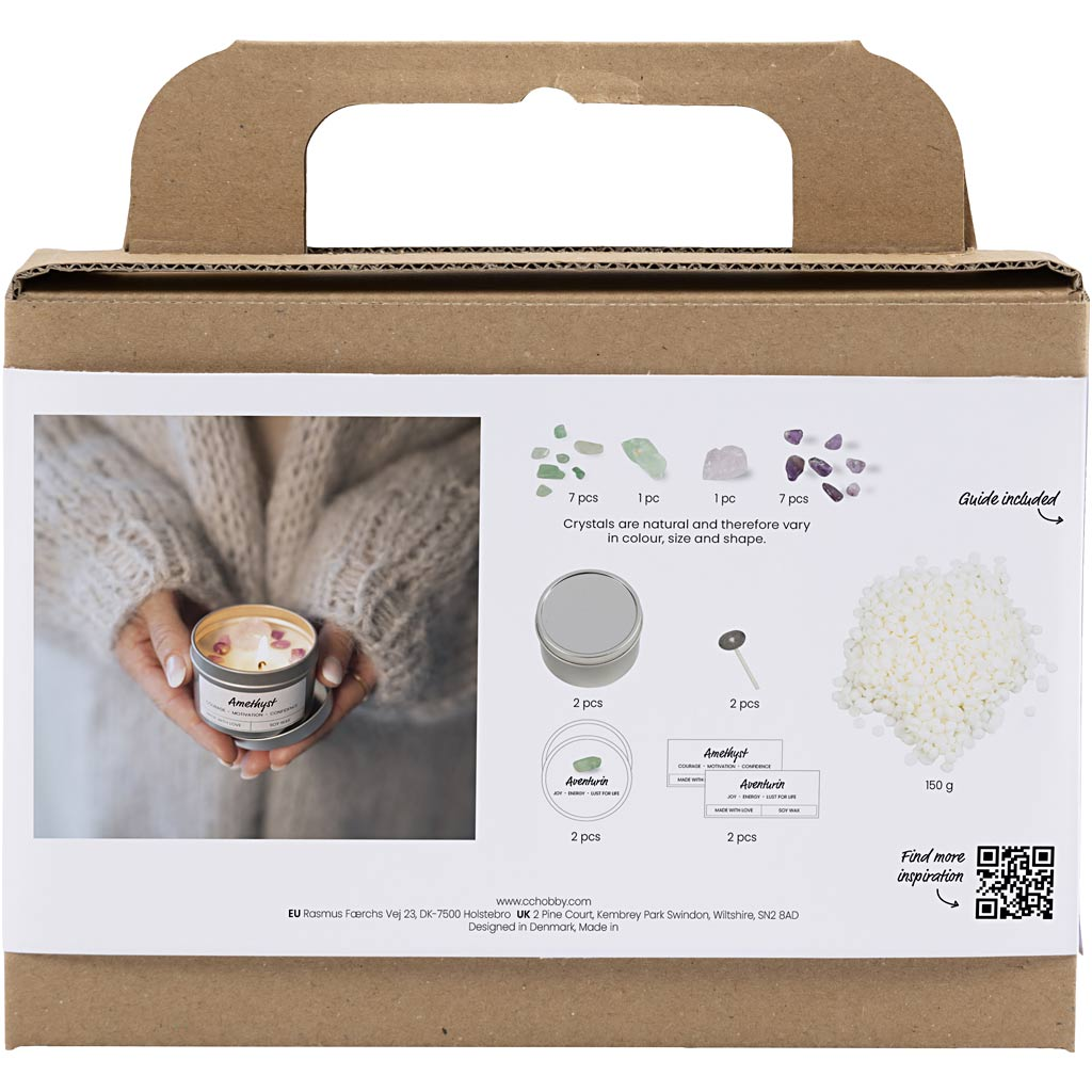 Hobbygroep - Wholesale DIY Craft Kit - CC Mini Hobby Set Candle Making Soy Candle with Crystals1