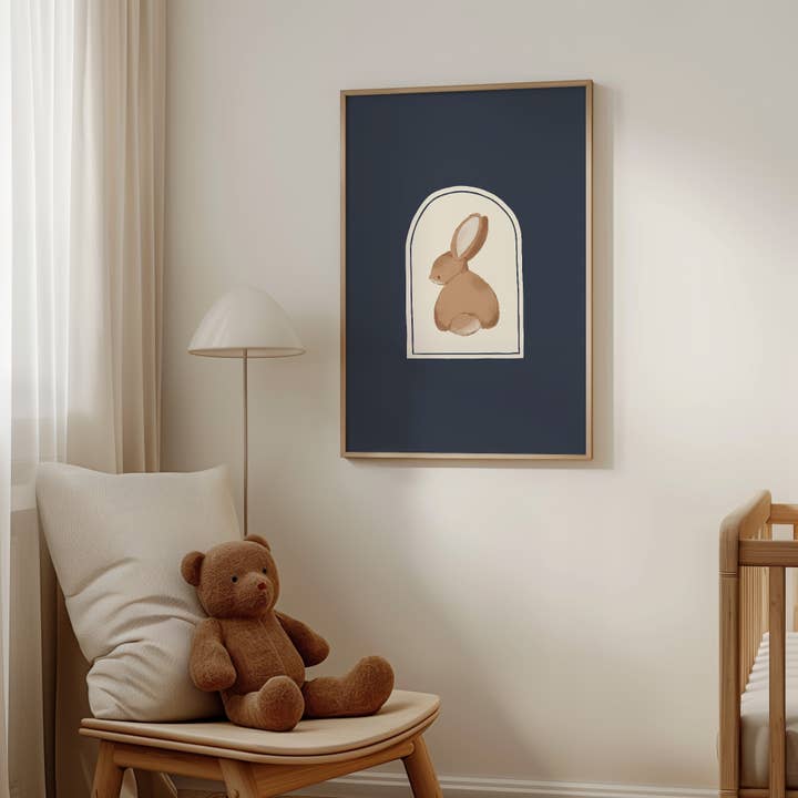 Bunny Rabbit Woodland Animal Art Print for wholesale by Paperly Creative Co