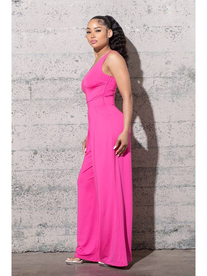 Melrose with Love - Wholesale Jumpsuit - Women's - WIDE LEG , ONE SHOULDER JUMPSUIT2
