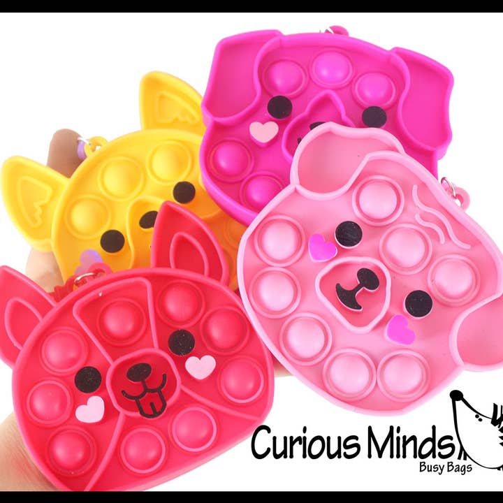 Curious Minds Toys - Wholesale Fidget Toy - Kids - 1 Dog Valentines Day Bubble Popper Fidget Toy - Fun Party Fa5