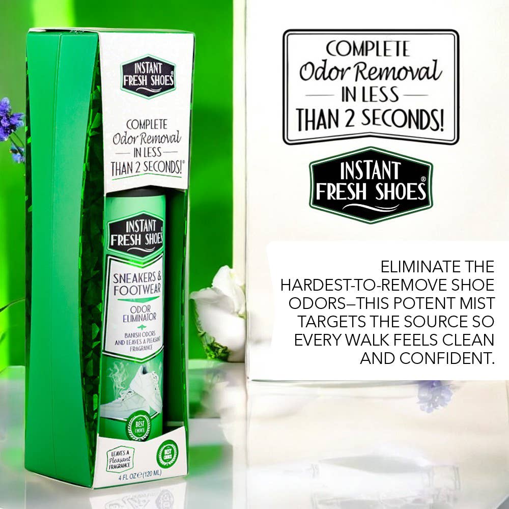 Instant Fresh Air - Wholesale Shoe Deodorant / Spray - Sneakers & Footwear 4 Oz., Odor Eliminator + Frag. -Display
1