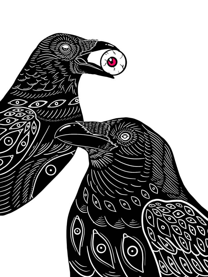 Raven Art Print, 8x10 in. for wholesale by liadelyonart