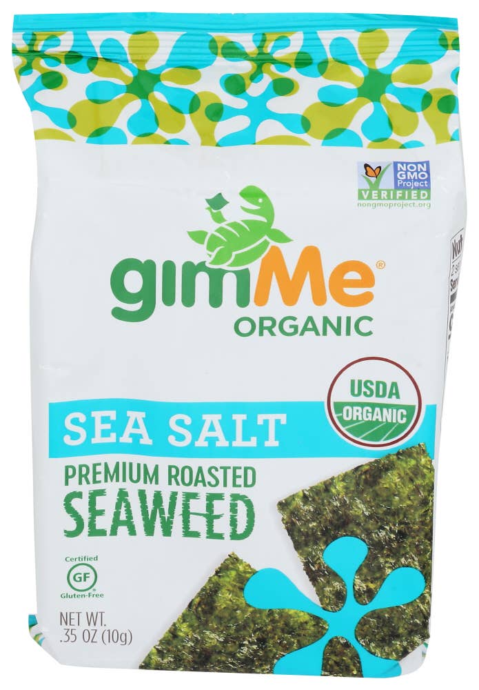 KeHE Distributors, LLC - Wholesale Crackers - Gimme Seaweed Snack Roasted Sea Salt Organic 0.35 oz