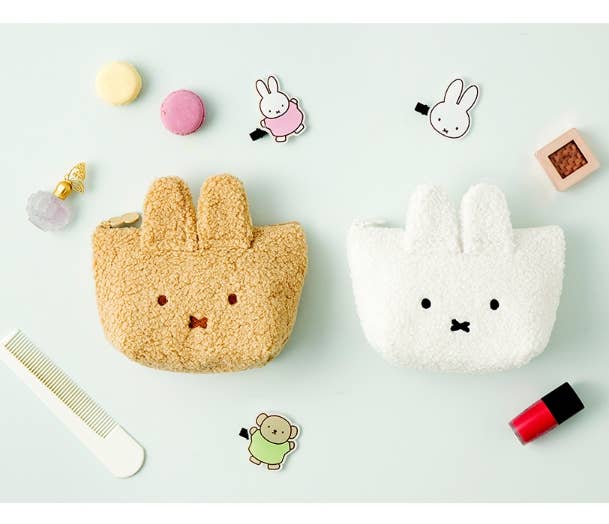 K-Wonderland - Wholesale Pencil Case/Pouch - Miffy Face Fuzzy Cozy Multi Pouch 5