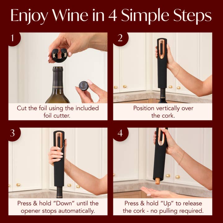 Vin Fresco - Wholesale Wine Tool Set - Vin Fresco Rechargeable Electric Wine Opener, Corkscrew4