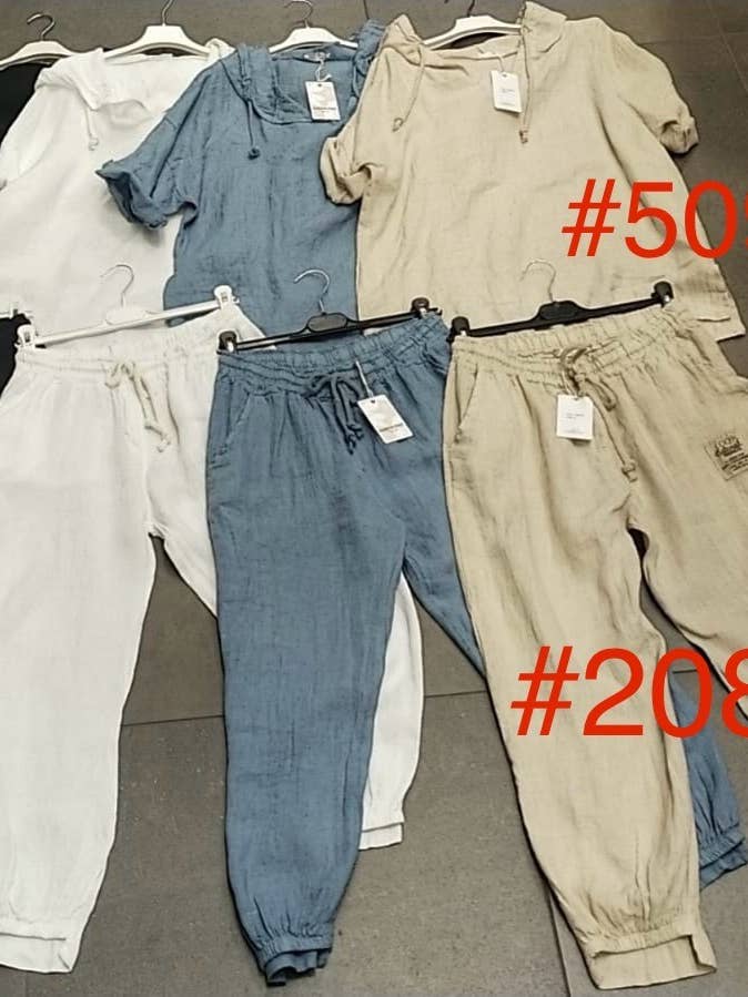 Pantalon en lin italien pour la vente par Dance in Paris