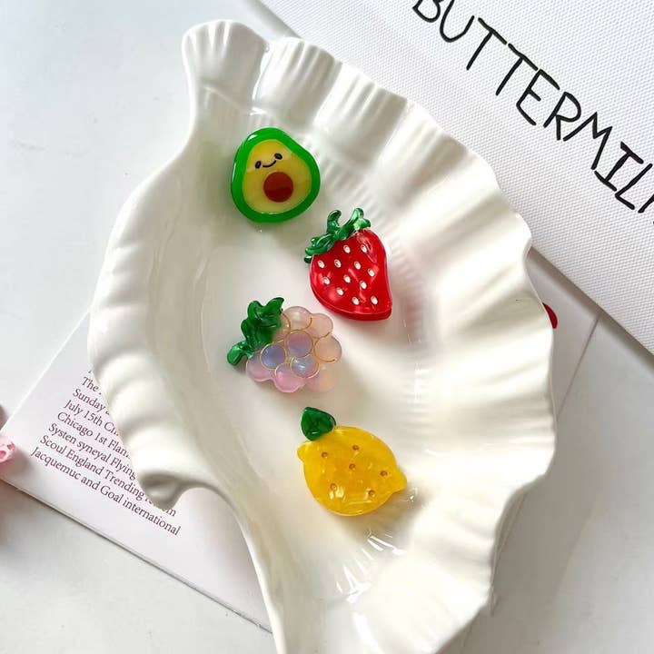 SoapElenGlen - Wholesale Hair clip – Women’s - Marine Animal Series Hair Clip, Acetate Fruit Mini Claw Clip8
