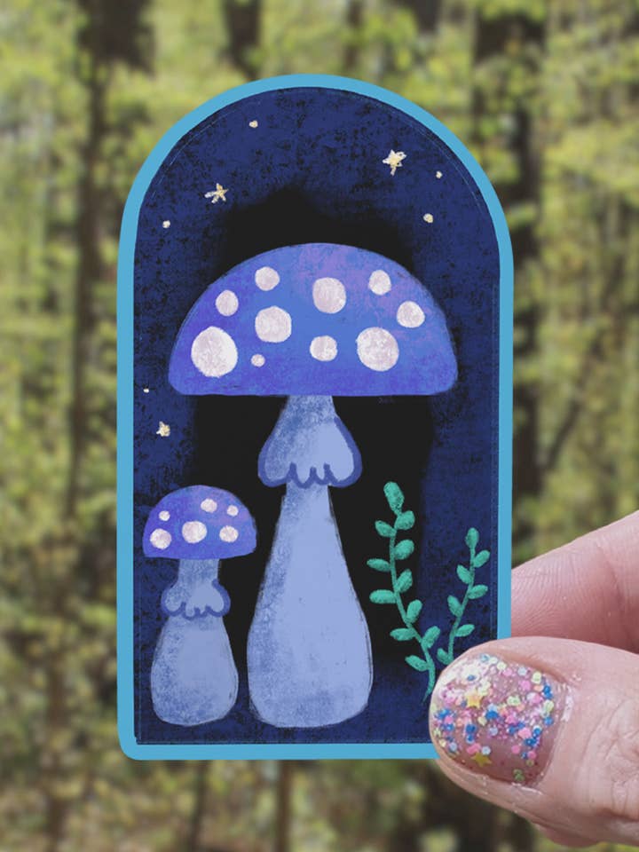 Svampebue 2 Vinylklistermærke for engroshandel hos Lucid Moon Studio, LLC