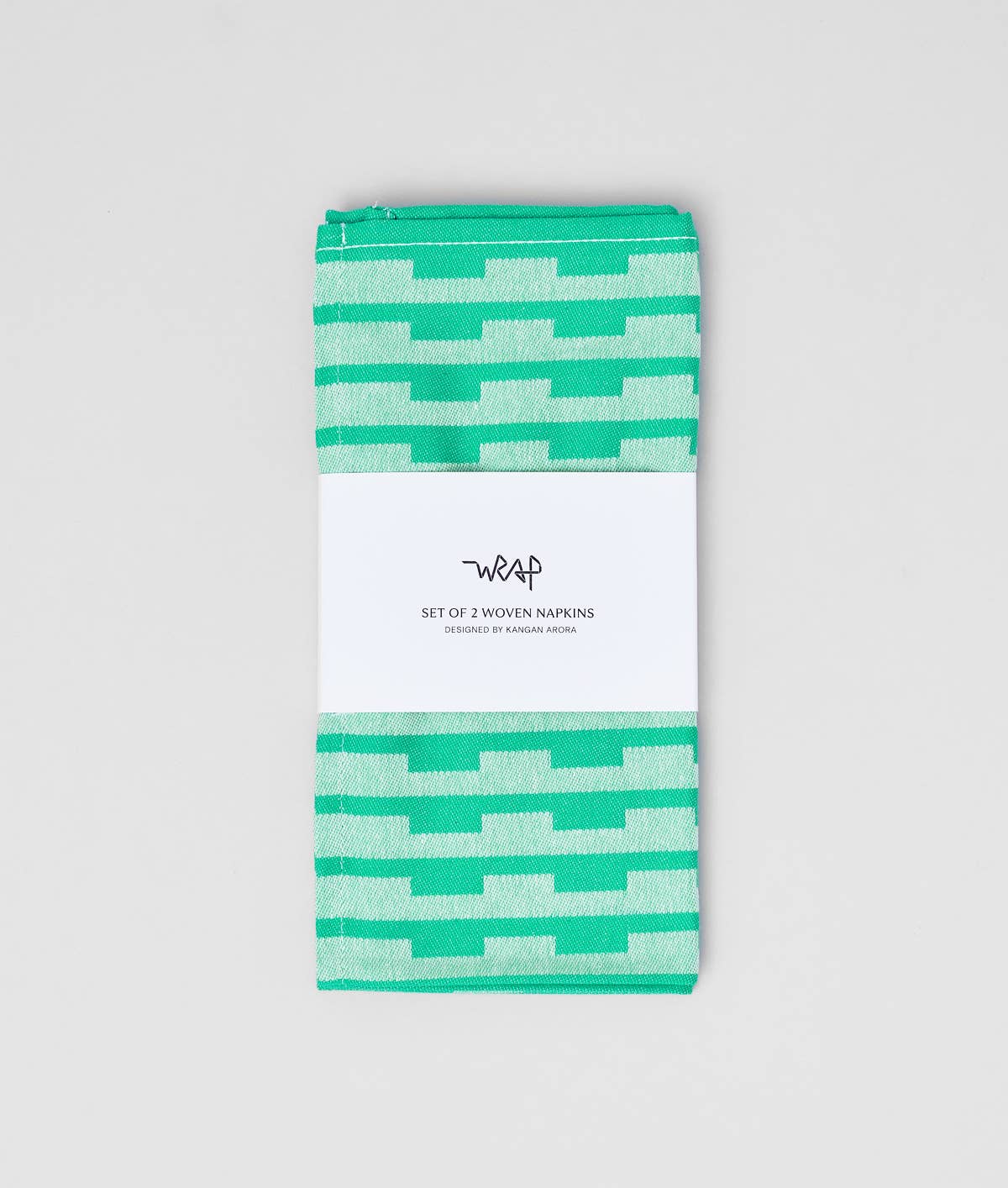 Wrap (US duties paid) – wholesale Middags- och tygservett – "Stripes Turquoise/Natural" servettset0
