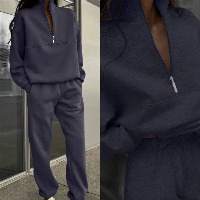 UZ Wholesale Store - Wholesale Lounge Set - Women's - Casual Long Sleeve sweatshirt And Pants Set7