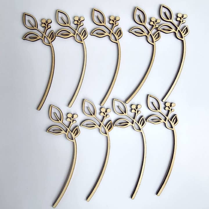 Wood Flower Stem - Open Stock - Set of 12 Identical Stems for wholesale by LB Personalized Design