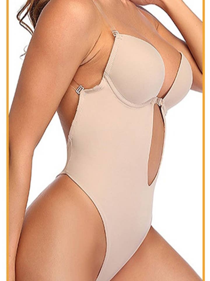 Belle Com'Elle - Wholesale Lingerie Bodysuit - Women's - String Open Back Bodysuit/GU250071