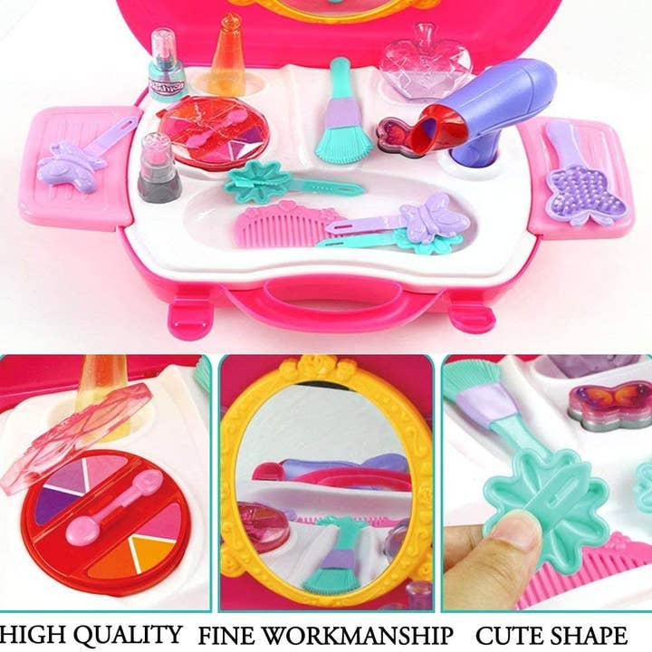 Toyventures - Wholesale Toy Set - Kids - New 21 Pc Kids Fashion Beauty Makeup Vanity Pretend Play Toy2