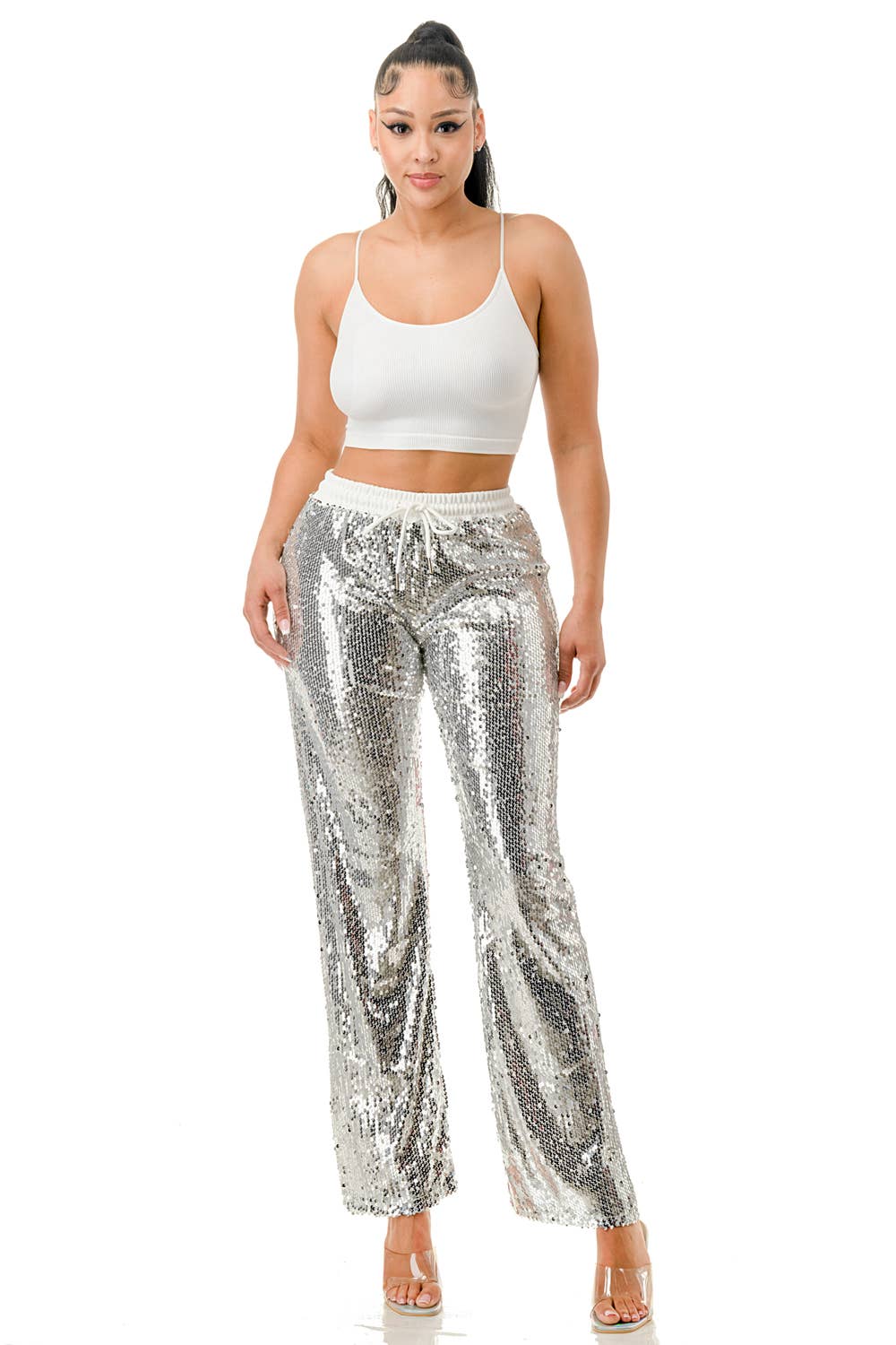 SALT - Wholesale Pants - Women's - (SP3964) Sequin Joggers (2 colors)6