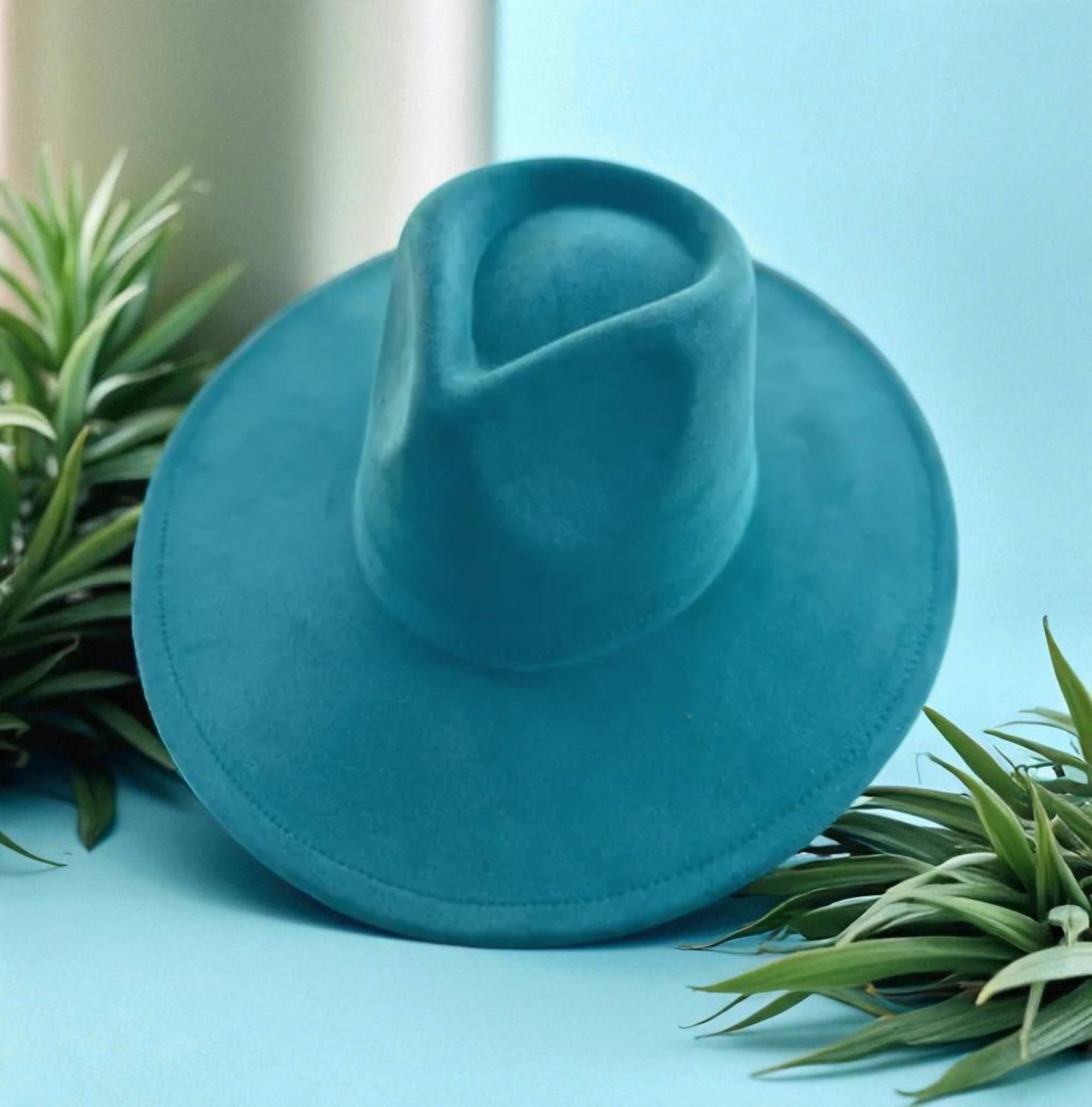 Bella Betty - Wholesale Fedora - Unisex - Vegan Suede Wide Brim Rancher Hat 6