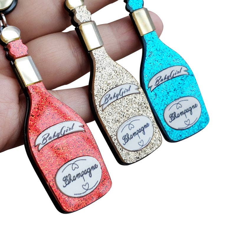 Ole – wholesale Hängande örhängen – Champagneflaska akrylörrhängen E54456