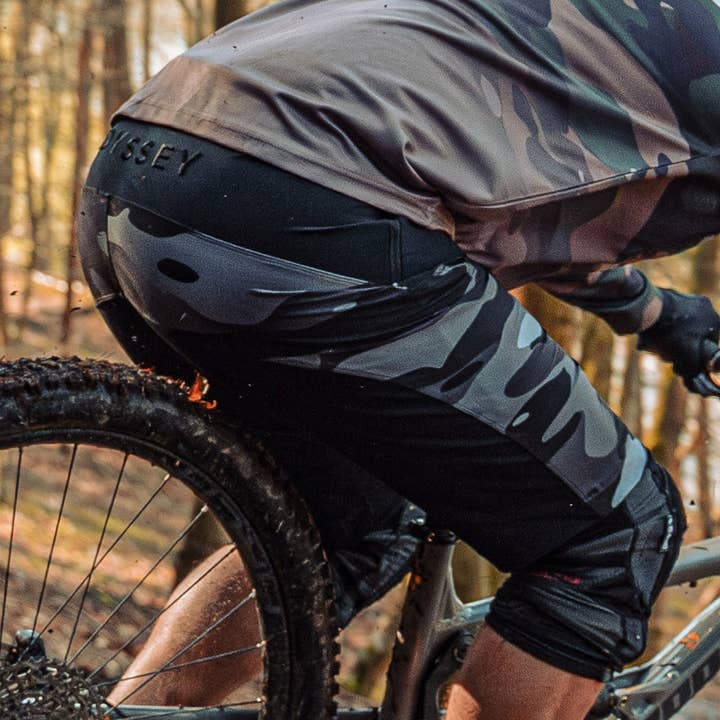 Odyssey Activewear - Wholesale Shorts - Men's - Dark Camo Shield Shorts1