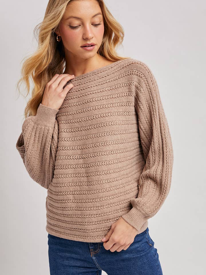 Bluivy - Wholesale Knit Sweater - Women's - TEXTURED VERSATILE SWEATER PULLOVER21