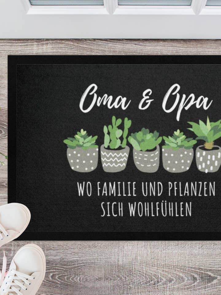 Grand-mère et grand-père où les plantes se sentent bien - Paillasson Indoor & Ou pour la vente par GARTENFAN