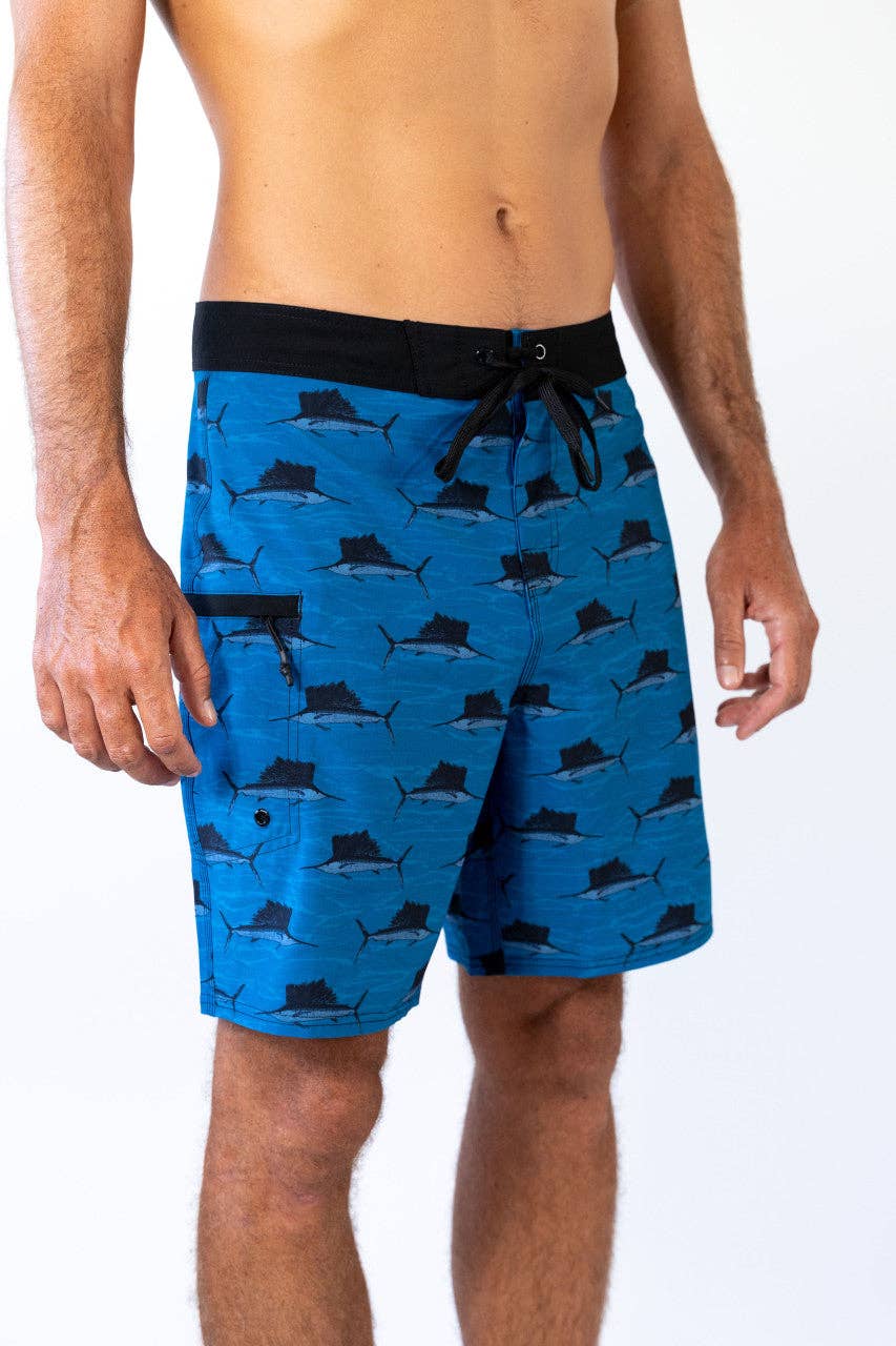 Maui Rippers - Vendita all'ingrosso Pantaloncini da bagno - Uomo - Pantaloncini da surf elasticizzati Sailfish 19"4