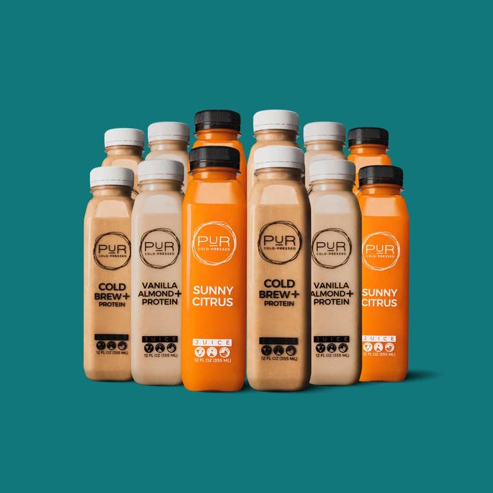 PUR Cold Pressed Juice - Wholesale Non-Alcoholic Aperitif/Mocktail - Breakfast Daily Combos
