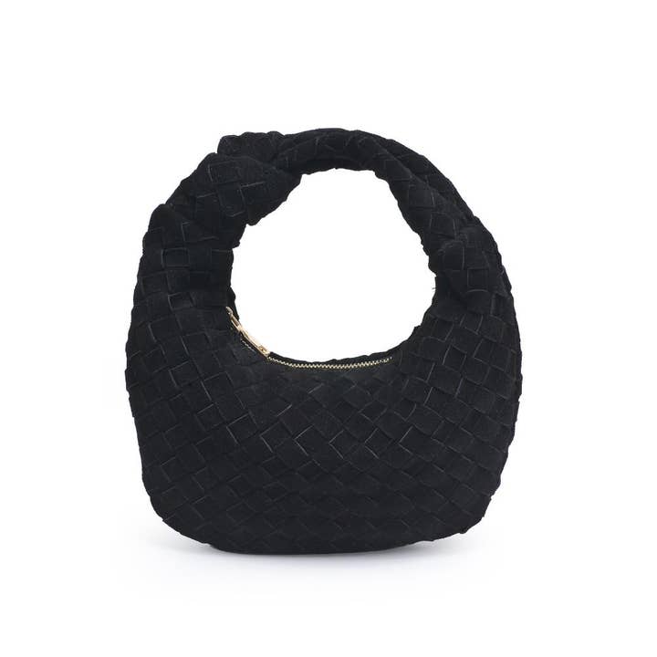 Moda Luxe - Wholesale Clutch Bag - Women's - Autumn Woven Genuine Suede Leather Clutch
