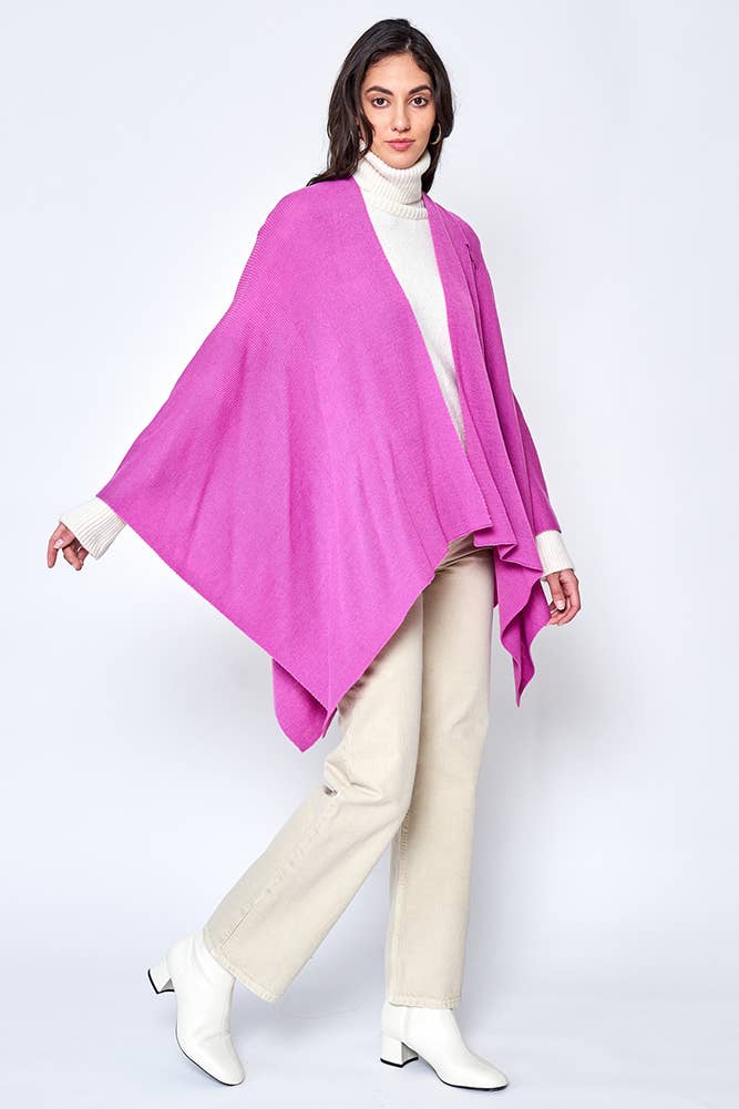 Hana - Venta al por mayor Poncho - Mujer - Ruana sólida con correa para el hombro59