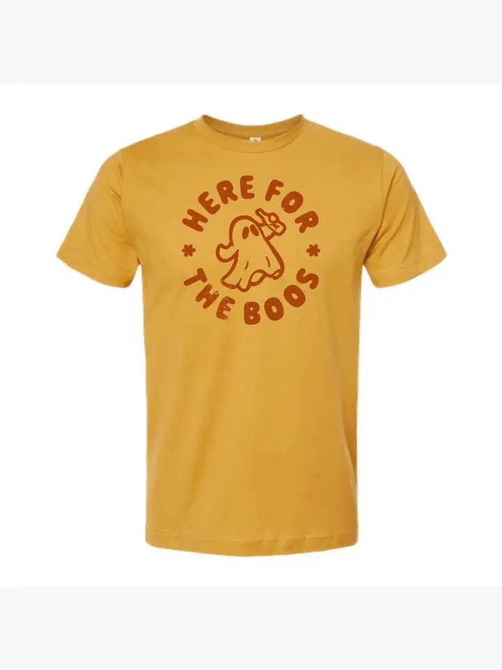 dkhandmade - Wholesale Screen Printed T-Shirt - Women's - HERE FOR THE BOOS FALL / HALLOWEEN T-SHIRT4