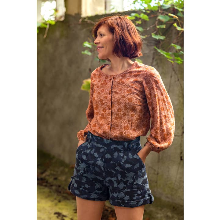 Eglantine et Zoé – wholesale Fabric – Punti Caramel Viscose Poplin Fabric1