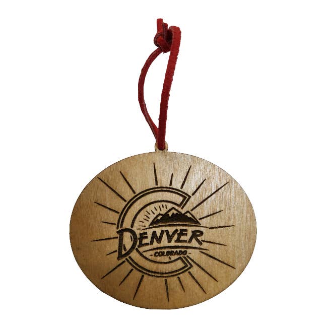 Denver Colorado - Wooden Ornament - Birch & Maple for wholesale by Sherwood