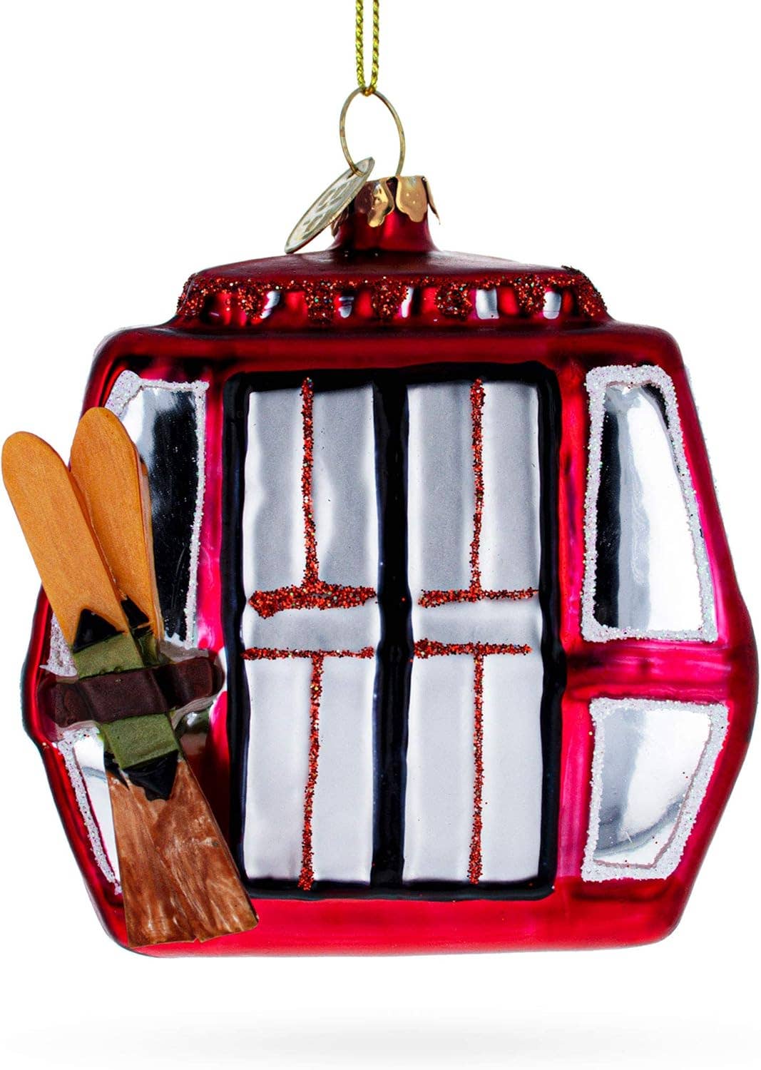 BestPysanky - Wholesale Ornament - Ski Gondola Cable Car Glass Christmas Ornament